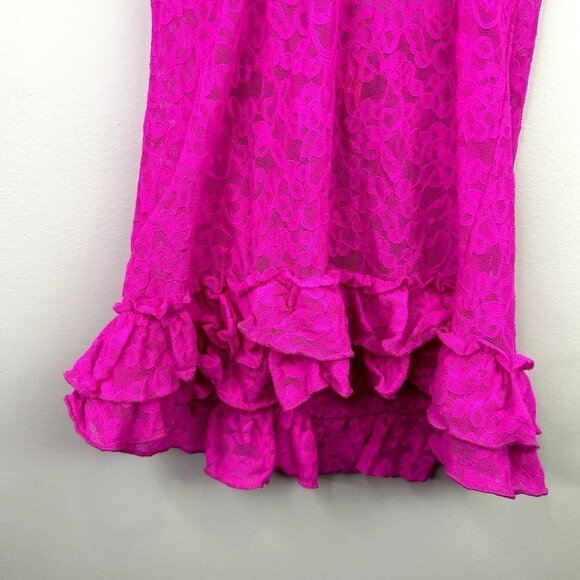 Victorias Secret the lacie hot pink intimates‎ lace halter top size medium - Picture 3 of 12